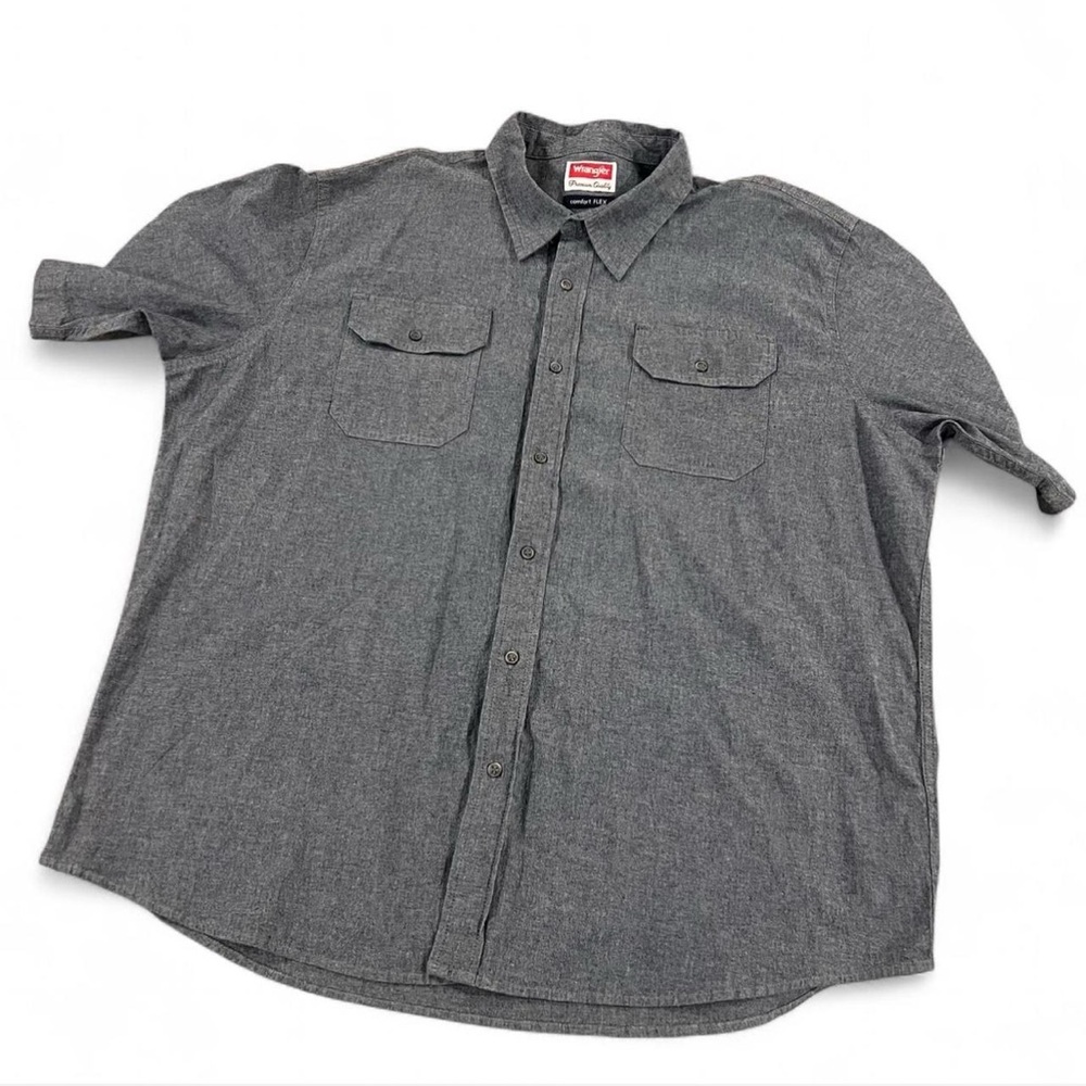 Wrangler Dark Gray Casual Button-Down Shirt Size 2X